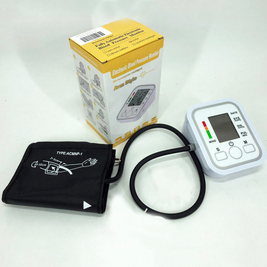 Автоматический тонометр ARM Style B02R с индикатором аритмии, хороший аппарат для измерения давления