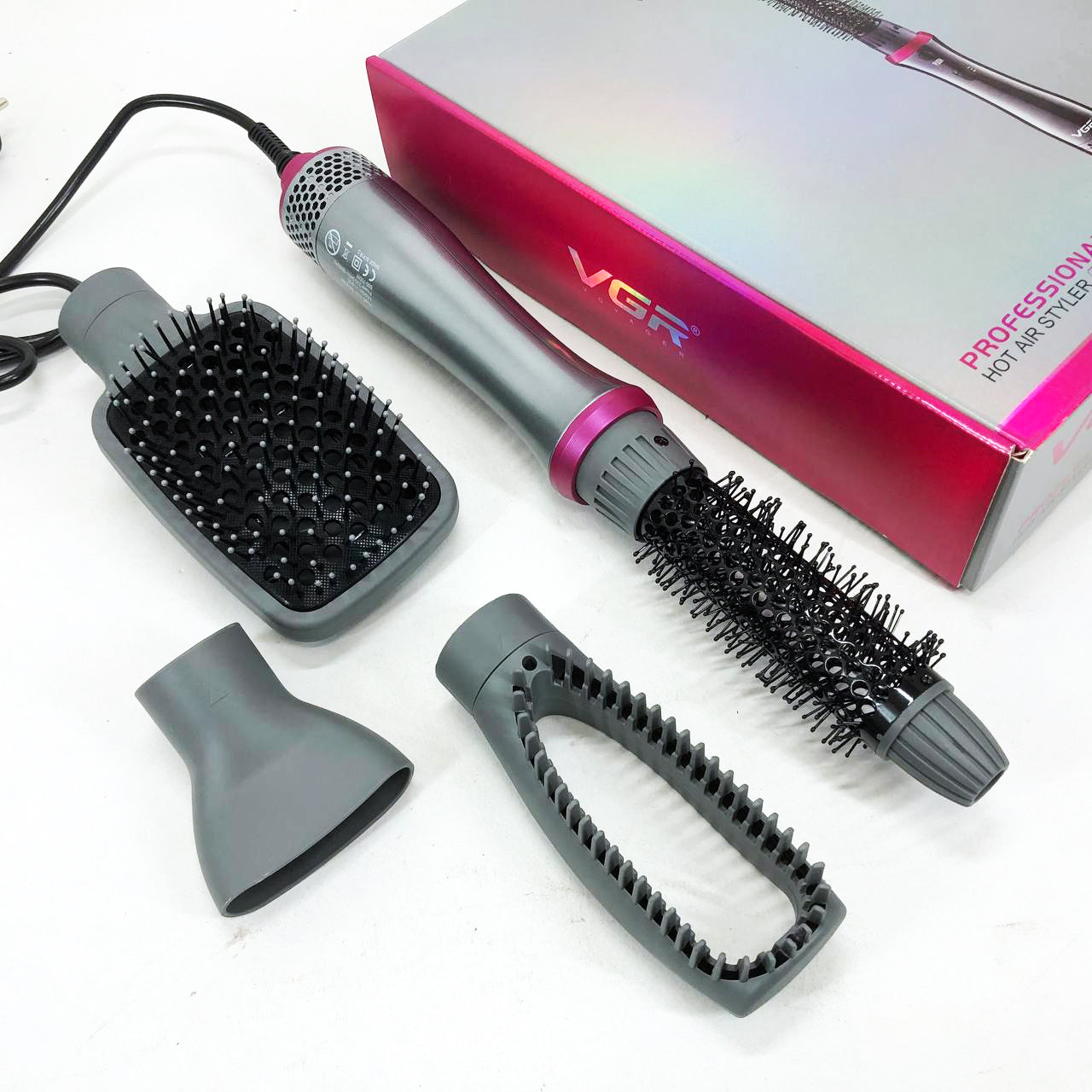 Профессиональный стайлер для укладки волос 4в1 VGR V-408 700 Вт, Функциональный профессиональный фен