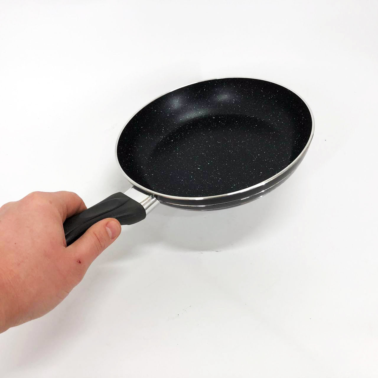 Сковорода UNIQUE UN-5152 Антипригарная сковорода 20 см темний мрамор, Качественная сковорода для жарки