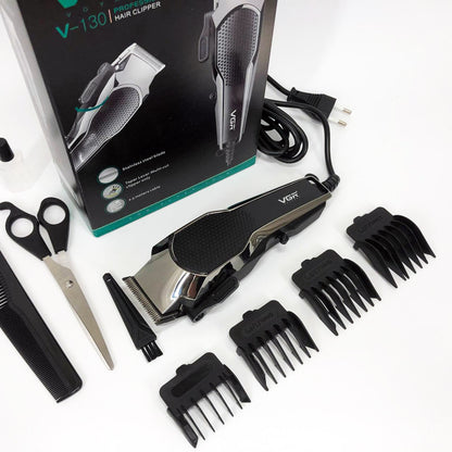 Машинка для стрижки VGR V-130 проводная профессиональная с насадками для окантовки триммер для волос