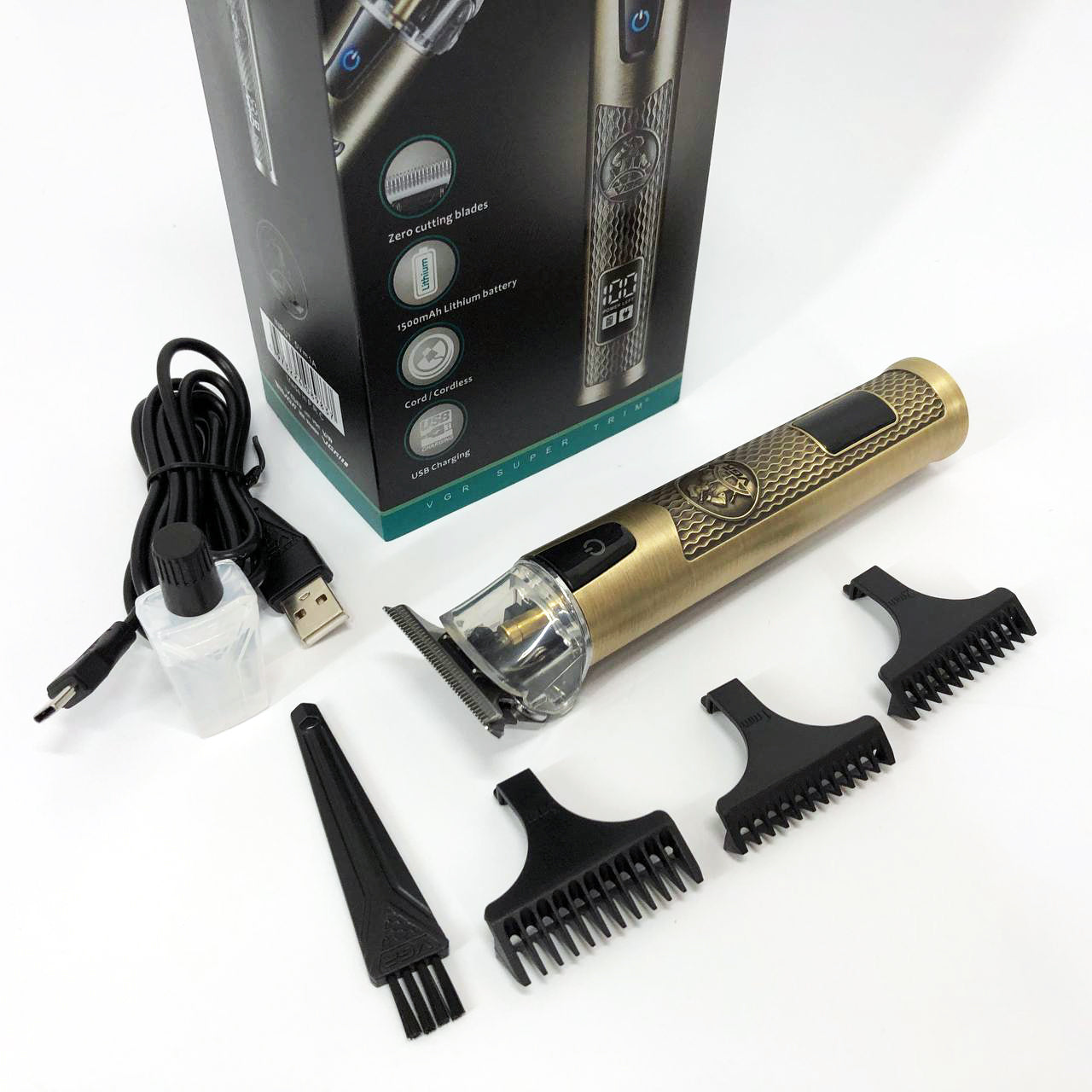 Машинка для стрижки волос VGR V-983, Беспроводная электробритва, Электромашинка для волос