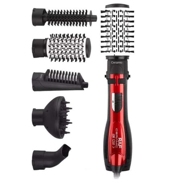 Фен стайлер RAF R.416 5в1 щетка расческа для сушки укладки волос 1200 Вт