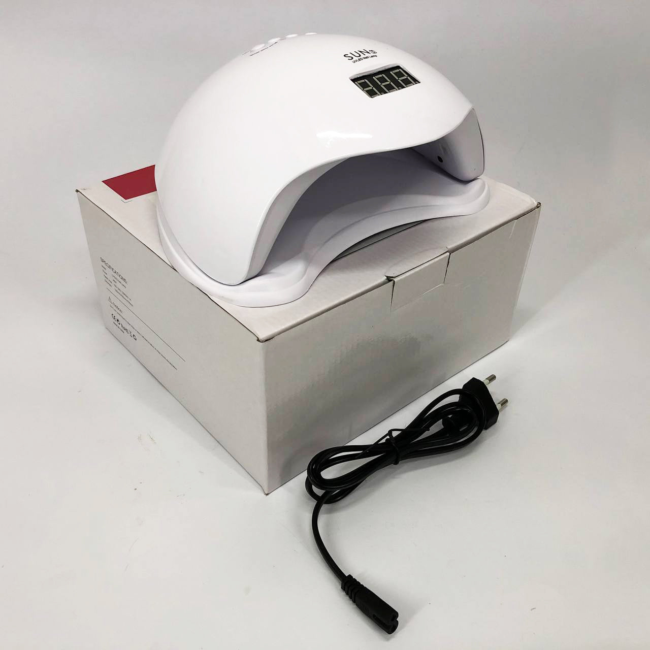 Лампа для маникюра Sun 5 nail lamp FD93-1 led для сушки гель лака с таймером для домашнего использования