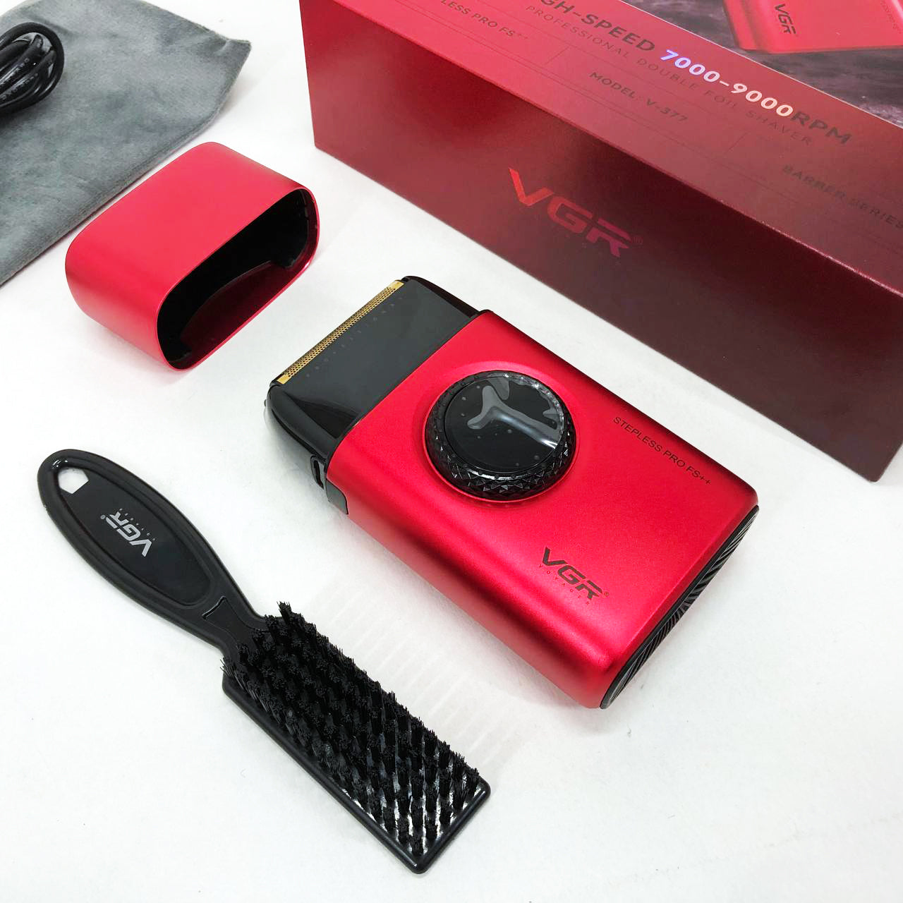 Электробритва VGR V-377 RED шейвер, Электрическая аккумуляторная бритва для бритья, шейвер мужской
