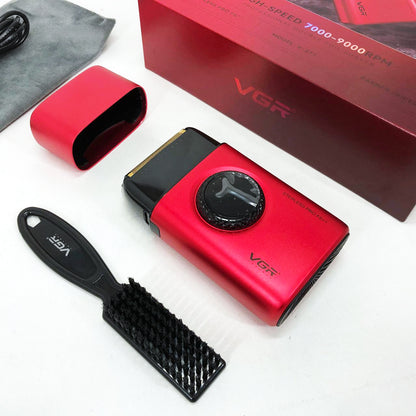 Электробритва VGR V-377 RED шейвер, Электрическая аккумуляторная бритва для бритья, шейвер мужской