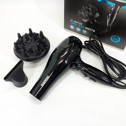 Професійний фен Gemei GM-103 2200Вт для сушіння укладання волосся режими швидкості, температури, сенсор