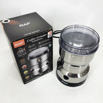 Кофемолка RAF R-7113 мощная роторная, измельчитель электрический, из нержавеющей стали 150 Вт