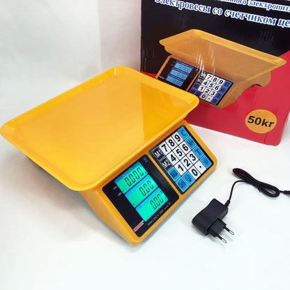 Электронные весы для товаров Matarix MX-412 до 50 кг, Функциональные электронные весы для торговли