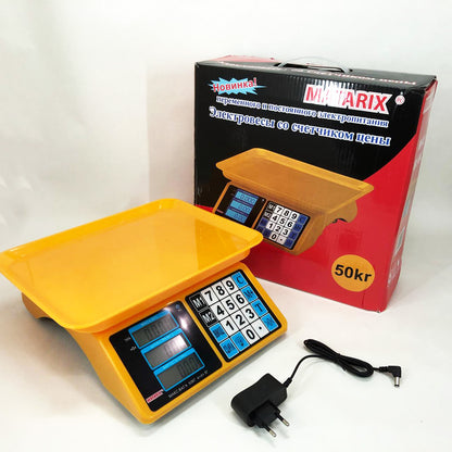 Электронные весы для товаров Matarix MX-412 до 50 кг, Функциональные электронные весы для торговли