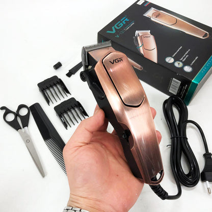 Профессиональная машинка для стрижки волос VGR V-131 триммер проводной, Электробритва для стрижки головы