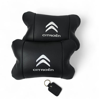 Набор кожаных подушек Citroën из натуральной итальянской кожи + фирменный брелок в подарок