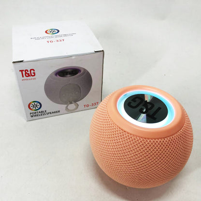Беспроводная мощная колонка TG337 с Bluetooth, RGB-подсветкой и радио. Цвет: розовый