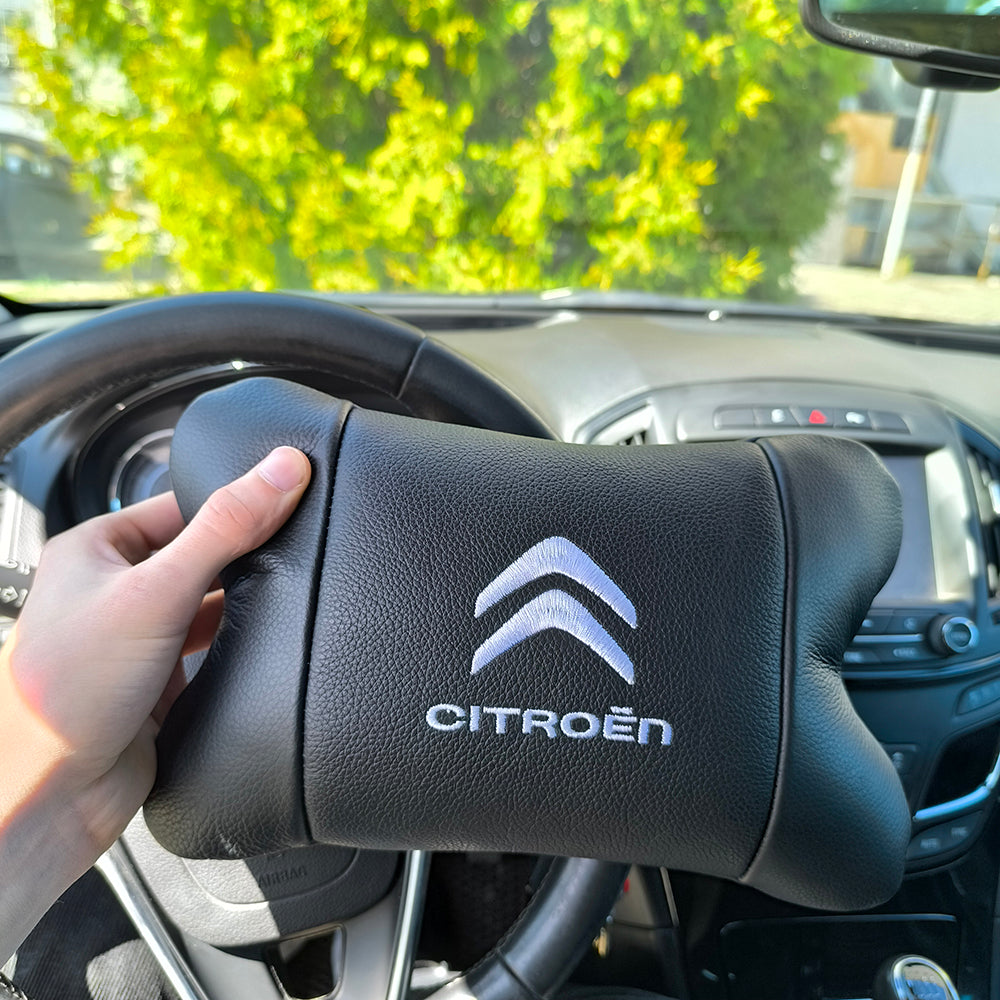 Набор кожаных подушек Citroën из натуральной итальянской кожи + фирменный брелок в подарок