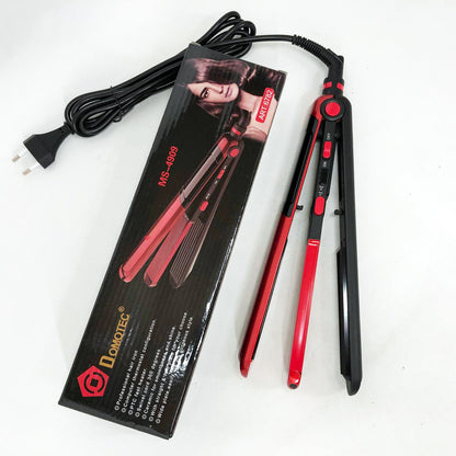 Плойка гофре 2 в 1 Domotec MS-4909, черно-красный, стайлер для завивки, стайлер для укладки