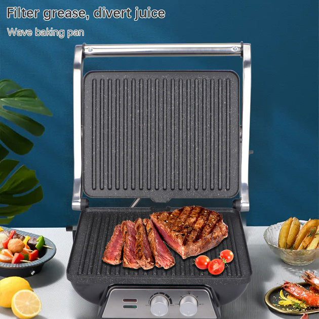 Гриль RAF R.2684 электрический, сэндвичница, с регулятором температуры и таймером 2000 Вт