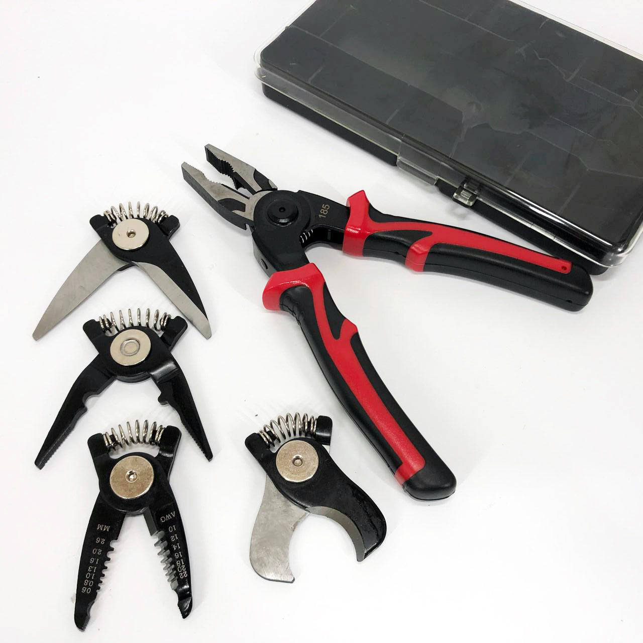 Багатофункціональний набір швидкозмінних інструментів 5 в 1 (плоскогубці, зачищення ізоляції, щипці обтискні)