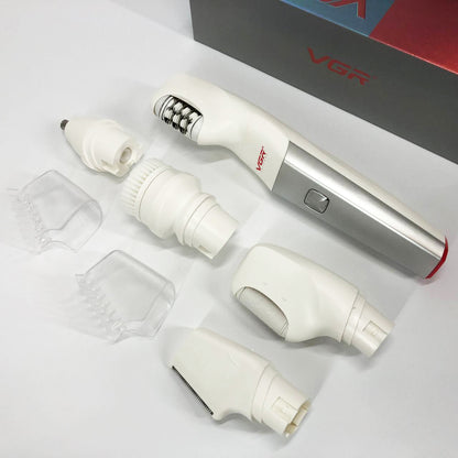 Эпилятор VGR 5 в 1 V-752, 5 насадок. Цвет: красный