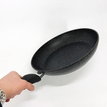 Сковорода UNIQUE UN-5137 28 см гранит темный, Сковорода с антипригарным покрытием для газовой плиты