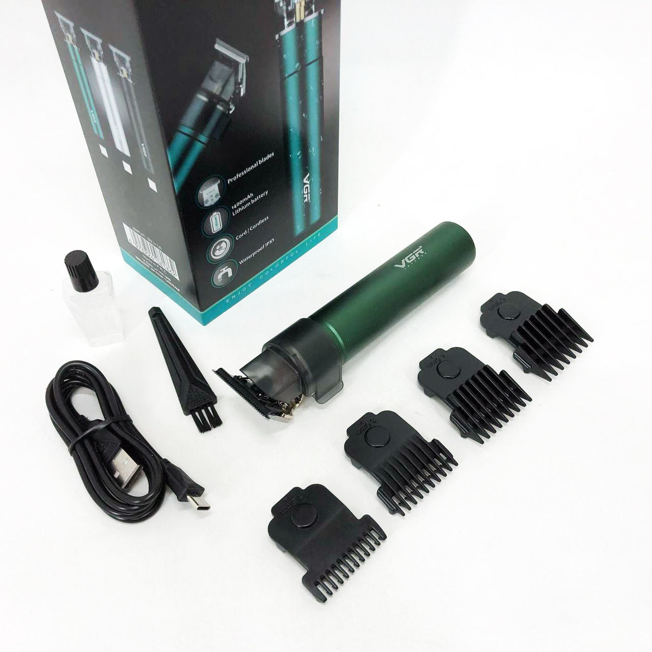 Машинка для стрижки аккумуляторная VGR V-186 триммер для волос и бороды