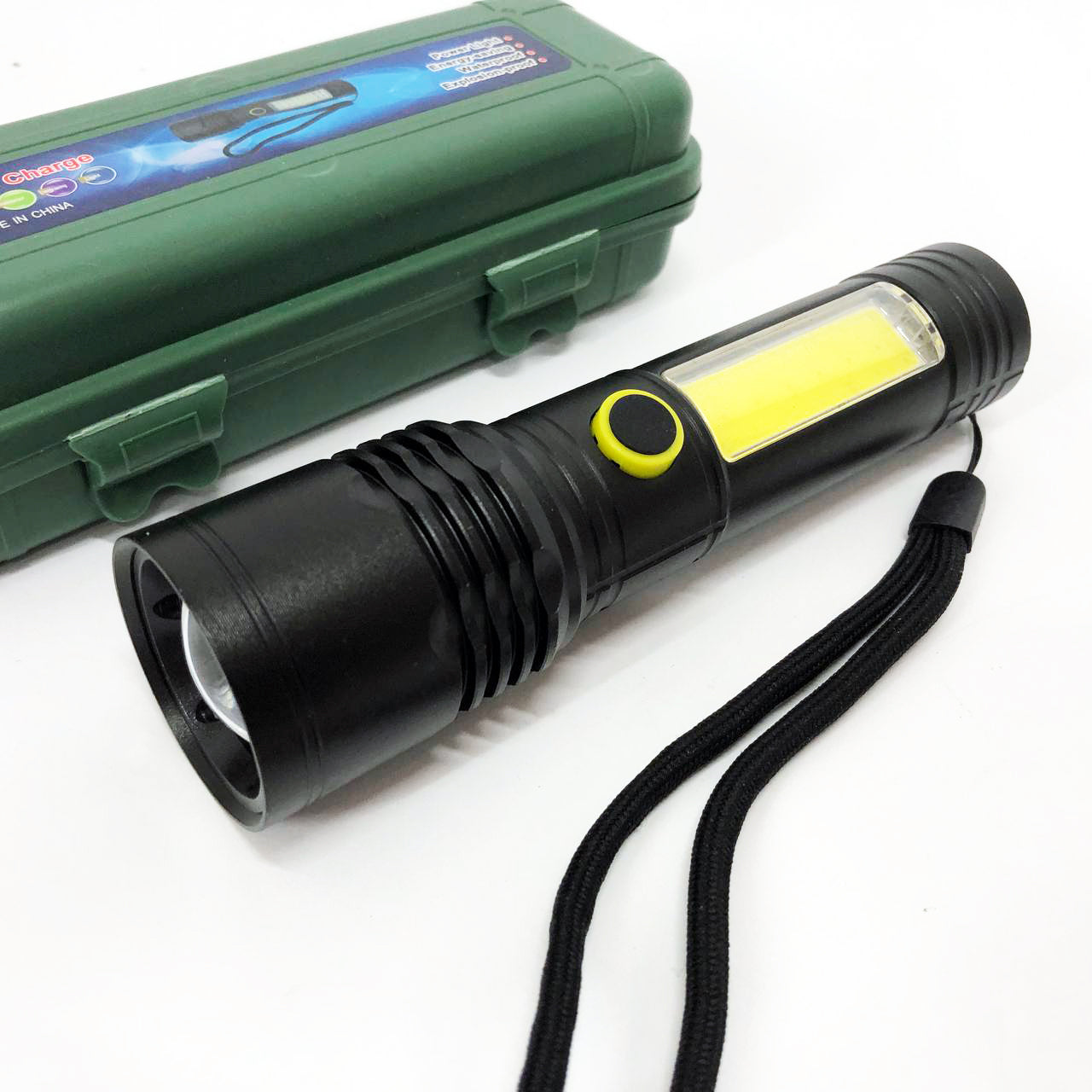 Фонарик BN-537-TG+COB (White+red), Тактичный фонарь ручной, Топ-фонарик, Фонарик полис