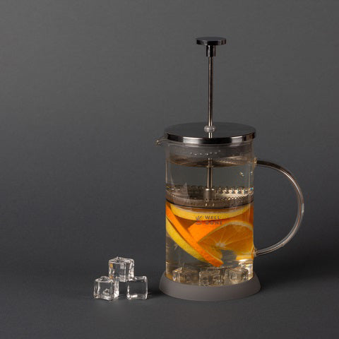 Френч-пресс Well Done WD-8036B из термостойкого стекла 600 мл, Чайник для заваривания трав прозрачный