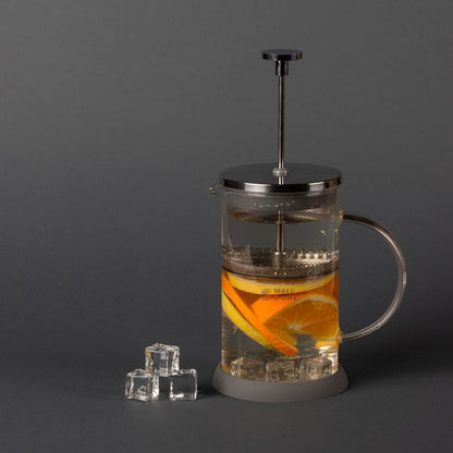 Френч-пресс Well Done WD-8036B из термостойкого стекла 600 мл, Чайник для заваривания трав прозрачный