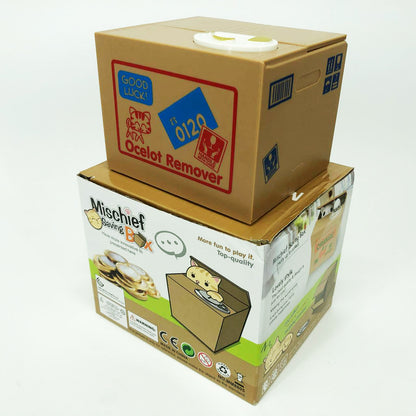 Детская сейф копилка воришка монет в коробке