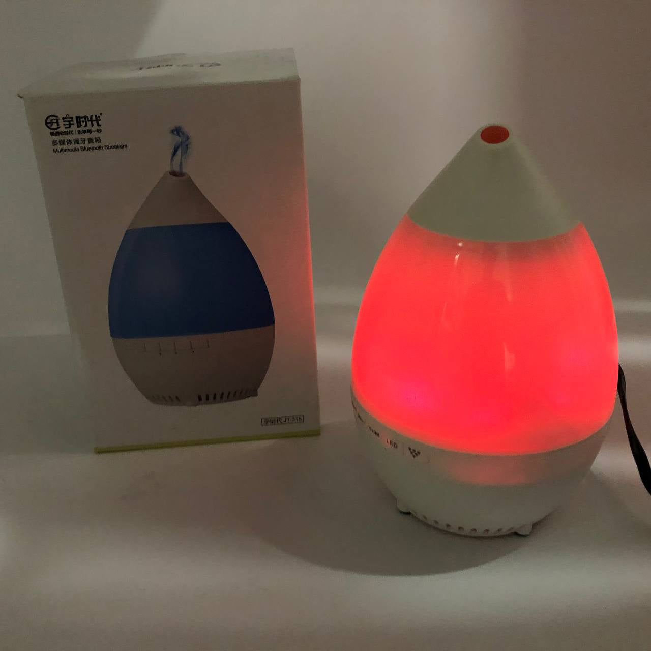 Колонка увлажнитель с диодной подсветкой JT-315, Ионизатор увлажнитель воздуха аромадиффузор. Цвет: белый