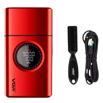 Электробритва VGR V-378 RED шейвер, двойное лезвие + триммер, регулировка мощности 7000-9000 RPM