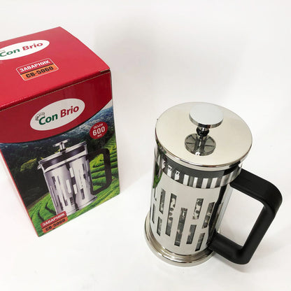 Заварник Con Brio CB-5060 Френч-пресс 600 мл,  Чайник самовар стеклянный, Заварники для чая и кофе