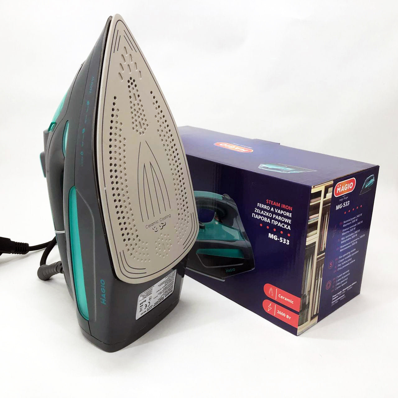 Утюг Magio MG-533, Эффективный паровой утюг для одежды, Паровой утюг для домашнего использования