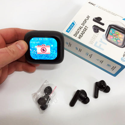 Наушники беспроводные LX-10 TWS Earbuds с LED дисплеем Блютуз беспроводные наушники затычки. Цвет: черный