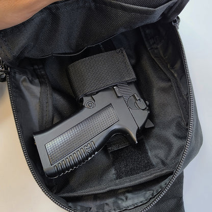 Тактична чоловіча сумка з кобурою Cordura 1000D – 6 кишень, чорна