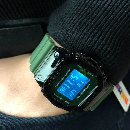 Часы наручные мужские SKMEI 1851AG, часы наручные электронные тактические, противоударные часы