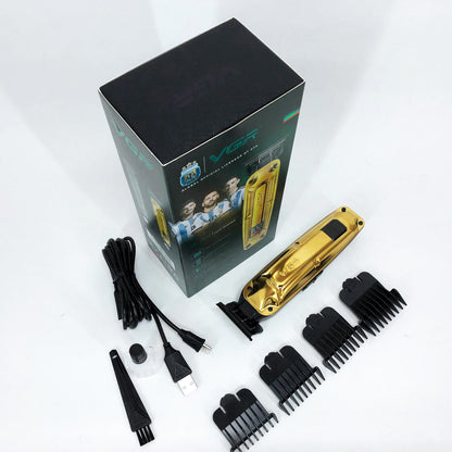 Аккумуляторная машинка VGR V-904 для стрижки волос VGR, машинка с дисплеем и сменными насадками