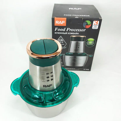 Кухонный комбайн RAF R.7029 электрический блендер измельчитель мясорубка 1000 Вт 2л, Мощный блендер