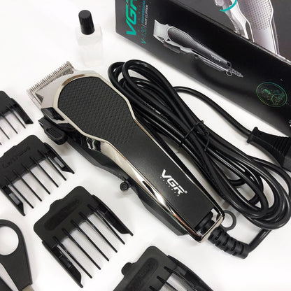 Машинка для стрижки VGR V-130 проводная профессиональная с насадками для окантовки триммер для волос