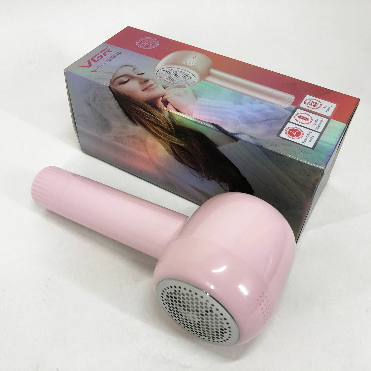 Машинка для удаления катышков VGR V-813, машинка для удаления катышков хорошая. Цвет: розовый