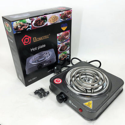 Электроплита спиральная плита настольная Domotec MS-5801 1000 Вт, Переносная компактная электроплита