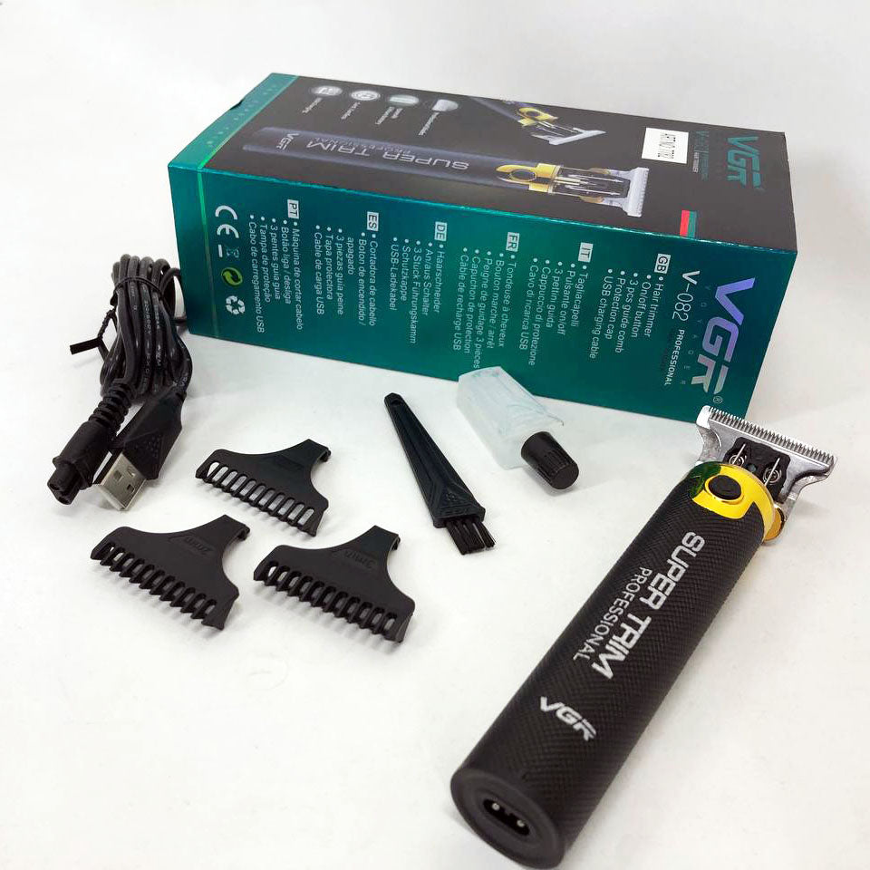 Машинка для стрижки VGR V-082 аккумуляторная беспроводная профессиональная + 3 насадки триммер для волос