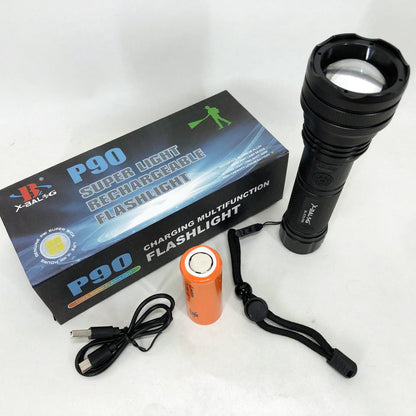 Фонарик ручной тактический Bailong BL-K70-P90, фонарик светодиодный для туриста, сверхмощный фонарик