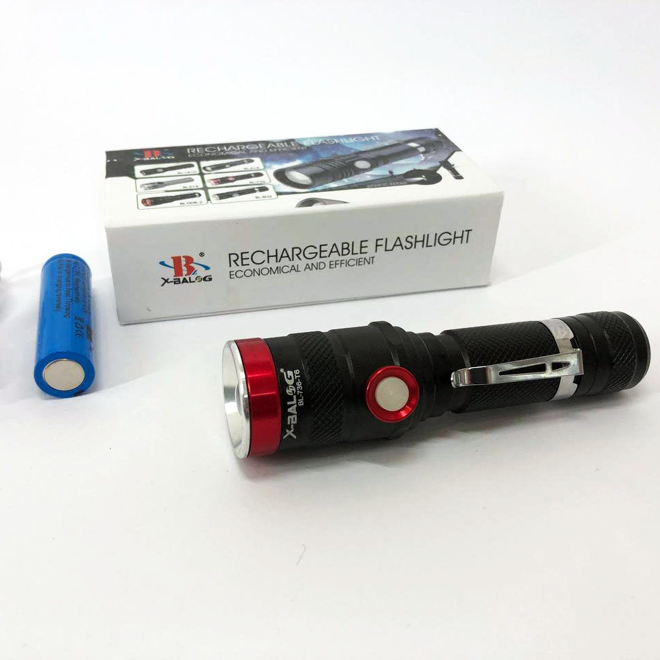 Фонарик тактический ручной Bailong BL-736-T6, фонарик светодиодный ручной аккумуляторный портативный