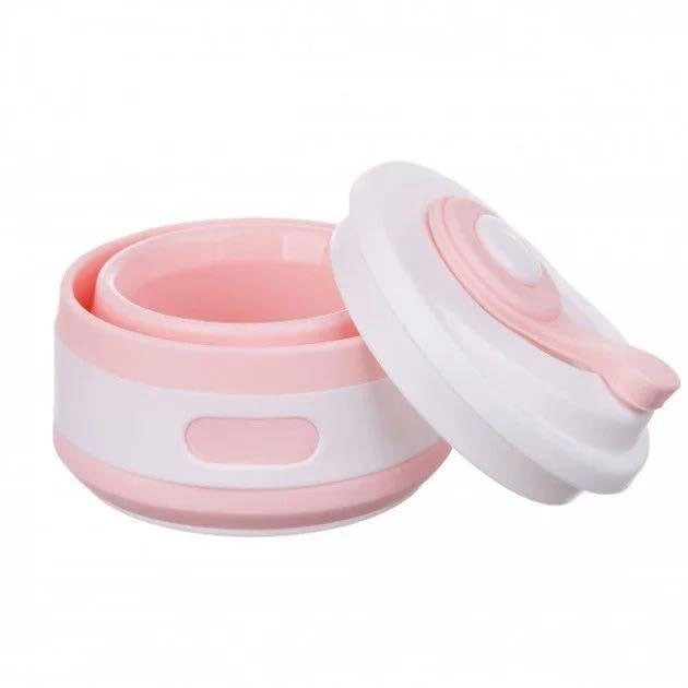 Кружка туристическая (складная/силиконовая), кружка походная силиконовая складная. Цвет: розовый