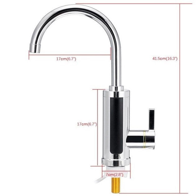 Водонагреватель проточный Delimano RX-0111c LCD дисплеем 3 кВт Кран электрический нижнее подключение