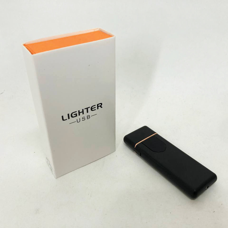 Электрозажигалка USB ZGP ABS, сенсорная зажигалка электрическая спиральная. Цвет: черный