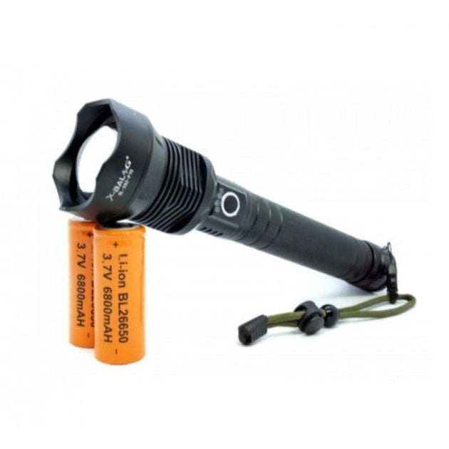 Мощный фонарик аккумуляторный тактический X-Balog BL-X92-P70 с зарядкой от USB, тактичный фонарь