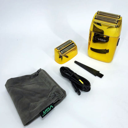 Професійний шейвер VGR V-399 GOLD, бездротова електробритва, бритва триммер для бороди