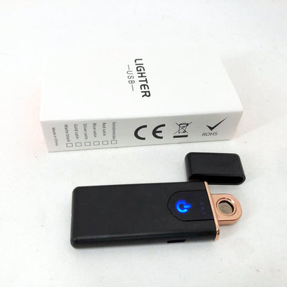Электрозажигалка USB ZGP ABS, сенсорная зажигалка электрическая спиральная. Цвет: черный
