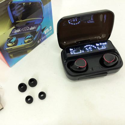 Беспроводные наушники M10 с микрофоном и док станцией-кейсом, беспроводные bluetooth наушники-гарнитура