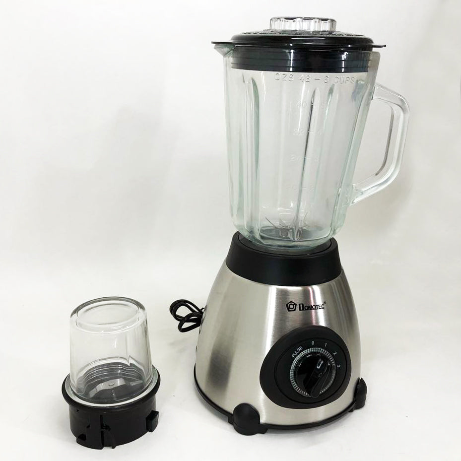 Блендер с кофемолкой 2 в 1 Domotec MS-6610 чаша из стекла 1000 Вт, переносной, блендер чаша измельчитель